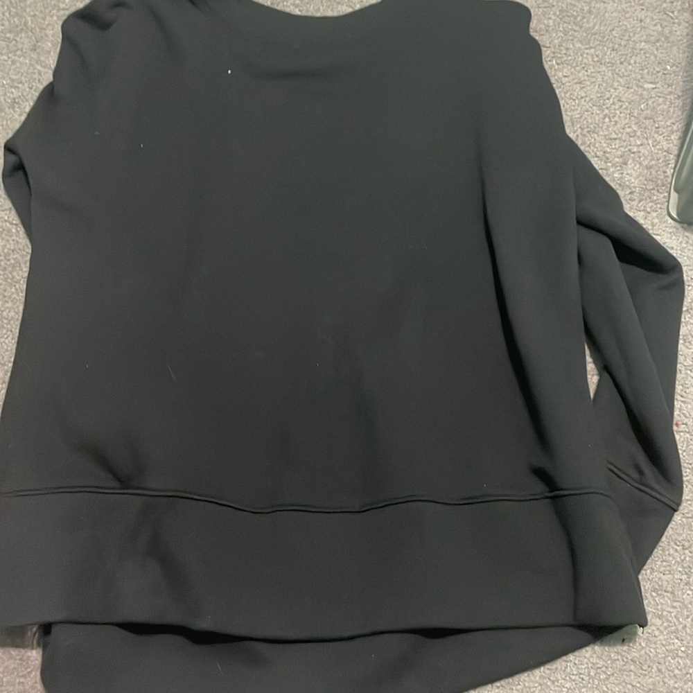 Plain black crew neck